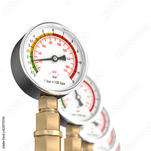 pressure gauge 3d photo