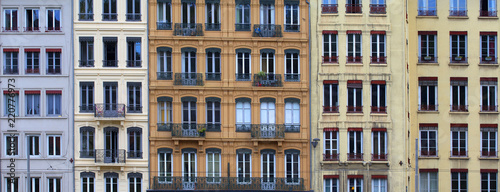 Canvas Print Old european buildings facade