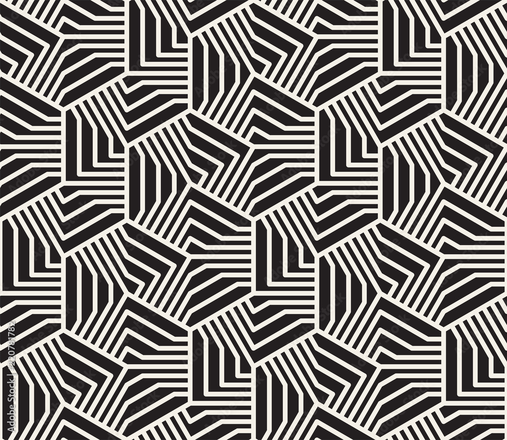 Vector seamless pattern. Modern stylish abstract texture. Repeating geometric tiles