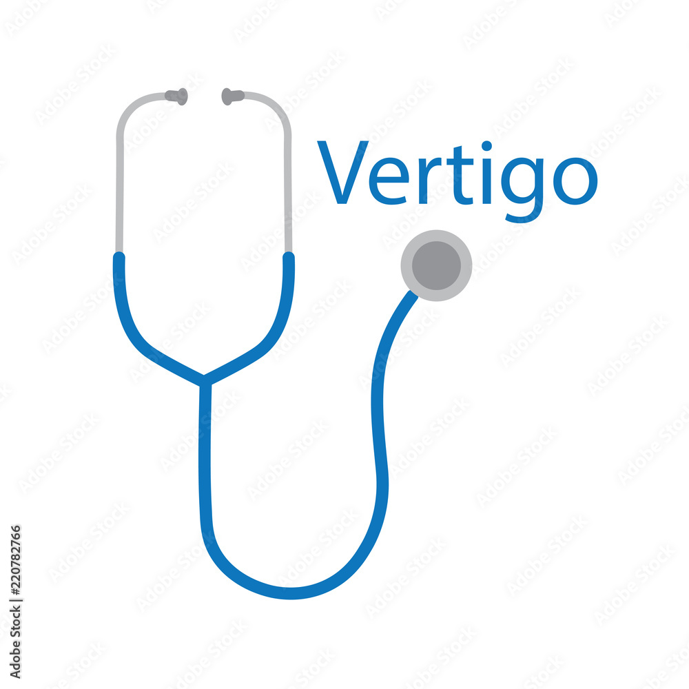 vertigo word and stethoscope icon- vector illustration vertigo word and stethoscope icon- vector illustration