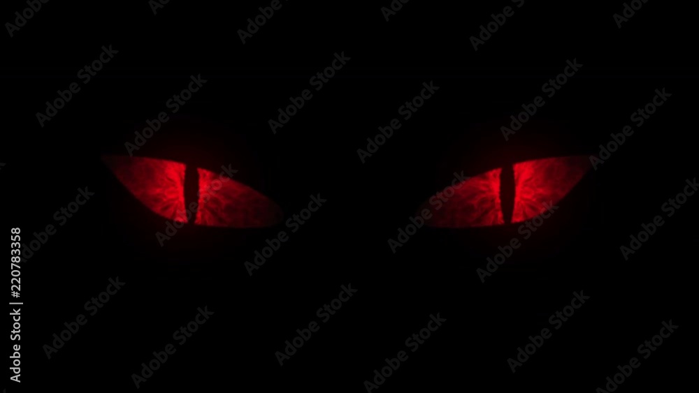 Red cat eyes blinking Loop.