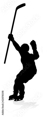 Silhouette Ice Hockey Player