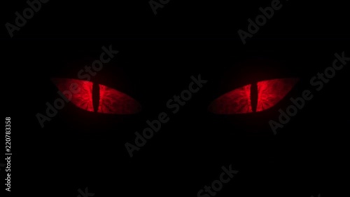 Red cat eyes blinking Loop.