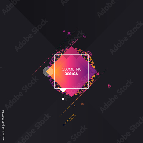 Hipster modern geometric abstract background. Use for modern design, cover, template, decorated, brochure, flyer.
