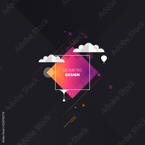 Hipster modern geometric abstract background. Use for modern design, cover, template, decorated, brochure, flyer.
