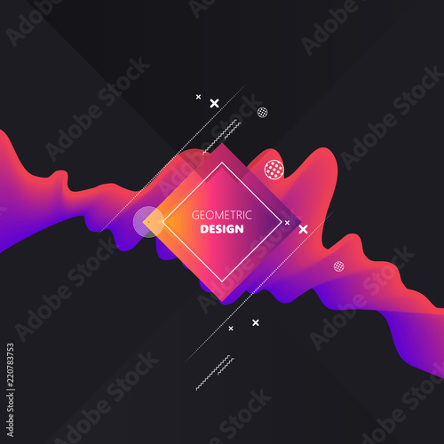 Hipster modern geometric abstract background. Use for modern design, cover, template, decorated, brochure, flyer.
