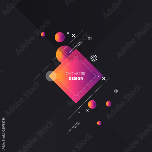 Hipster modern geometric abstract background. Use for modern design, cover, template, decorated, brochure, flyer.
