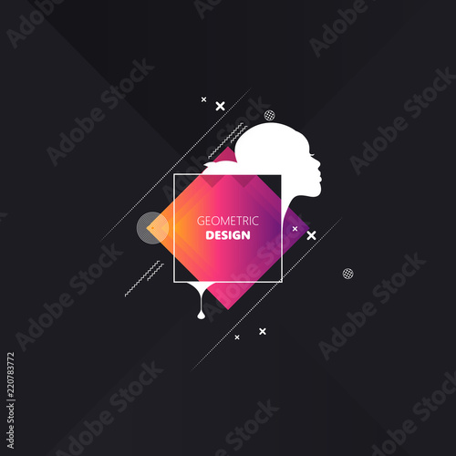 Hipster modern geometric abstract background. Use for modern design, cover, template, decorated, brochure, flyer.
