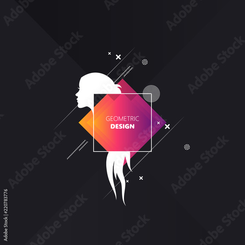 Hipster modern geometric abstract background. Use for modern design, cover, template, decorated, brochure, flyer.
