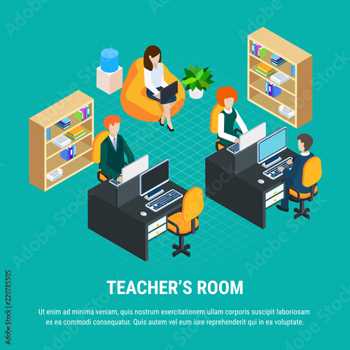 Education Isometric Concept