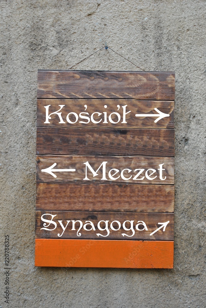 Fototapeta premium Kościół, meczet, synagoga