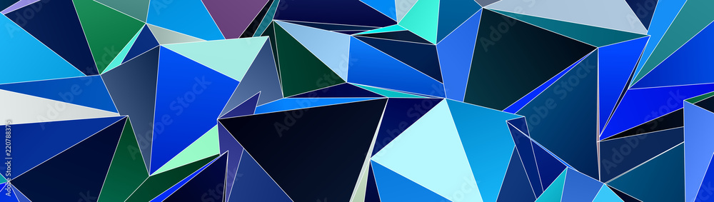 Fototapeta Triangular 3d, modern background