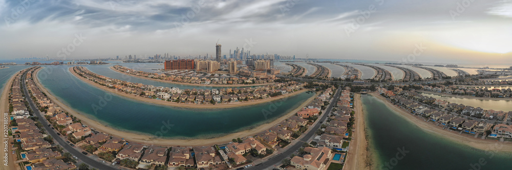 Palm Jumeirah drone view