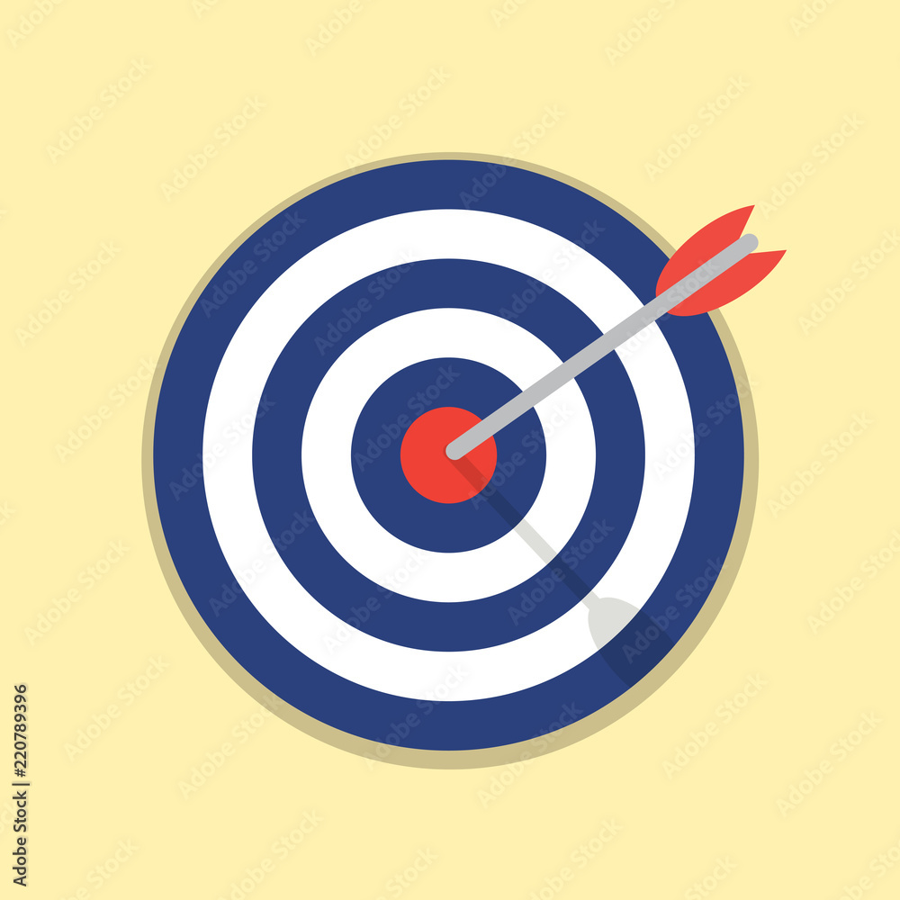 Abstract target flat design icon illustration. Illustration of a Abstract target flat design icon illustration. Illustration of a