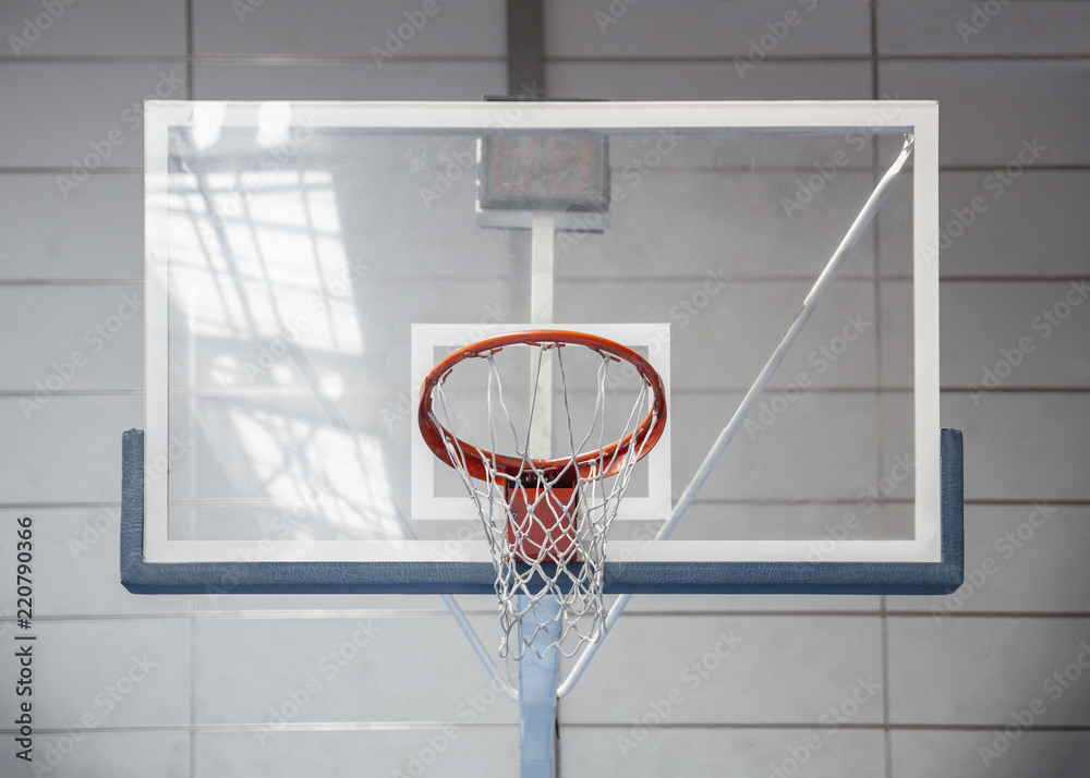 Glass basketball hoop and pane