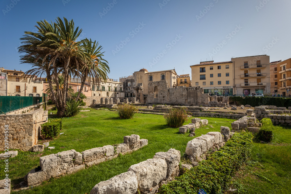 Ruins of Temple od Apollo in Syracuse (Siracusa) Sicily
