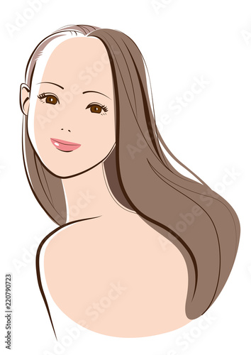 女性_微笑む