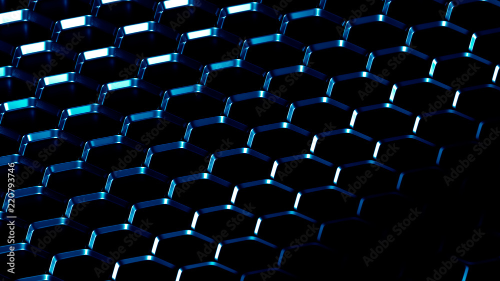 Fototapeta premium Turquoise metallic industrial grunge background. 3d illustration, 3d rendering.