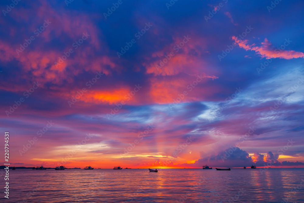 Beautiful sunset in Pattaya Thailand. Beautiful sunset in Pattaya Thailand.