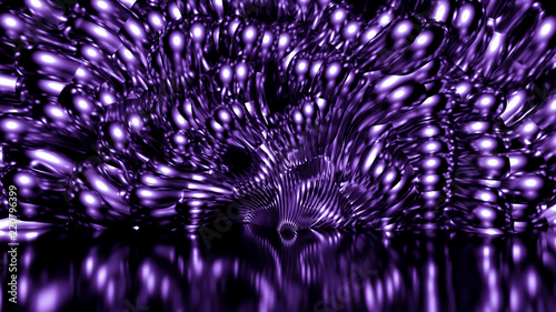 Stylish metallic purple black background with lines and waves. 3d illustration, 3d rendering.