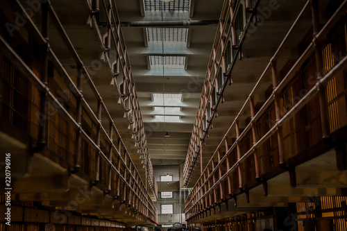 Alcatraz prison ceiling in San Francisco, California, USA