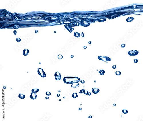 niebieska fala wody napój powitalny płyn bańka