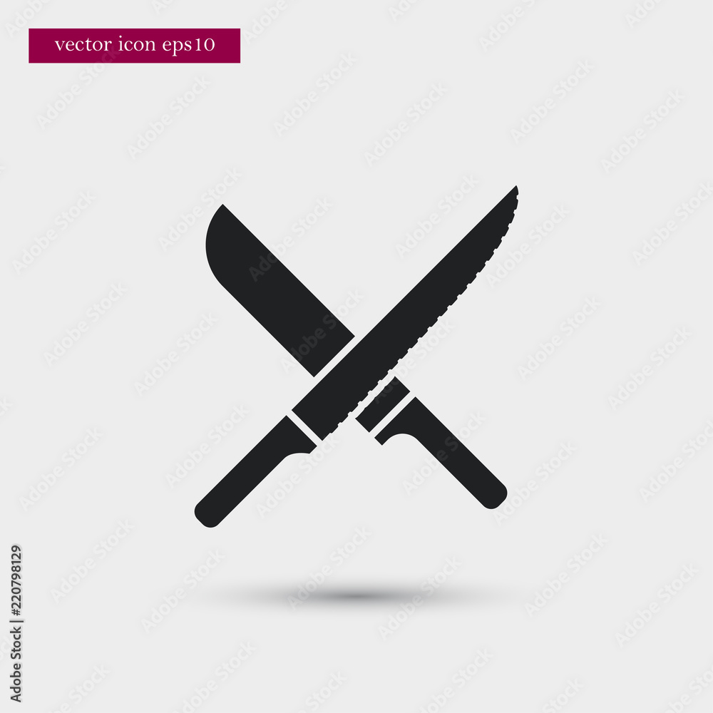 Knife icon. Simple food element illustration.