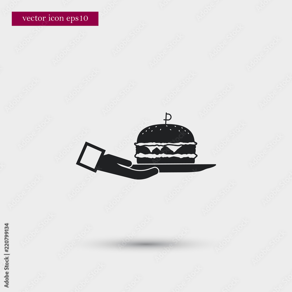 Burger icon. Simple food element illustration. Burger icon. Simple food element illustration.