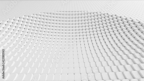 White background with honeycombs. 3d illustration  3d rendering.
