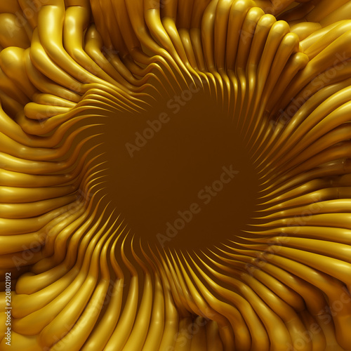 Abstract background with lines and waves. 3d illustration  3d rendering.