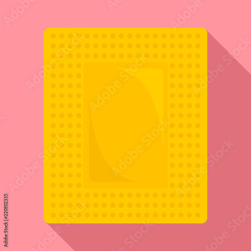 Contraceptive patch icon. Flat illustration of contraceptive patch vector icon for web design