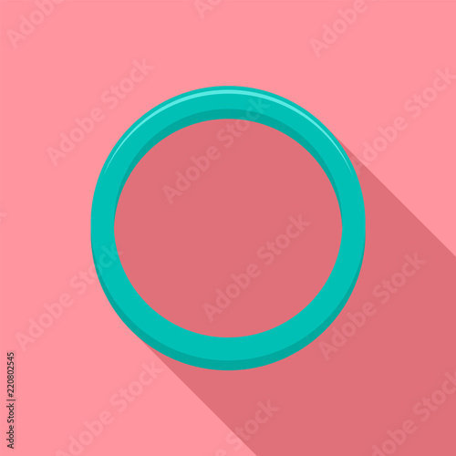 Hormonal ring icon. Flat illustration of hormonal ring vector icon for web design