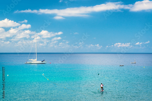 Blue lagoon. Ibiza, Balearic islands. Spain