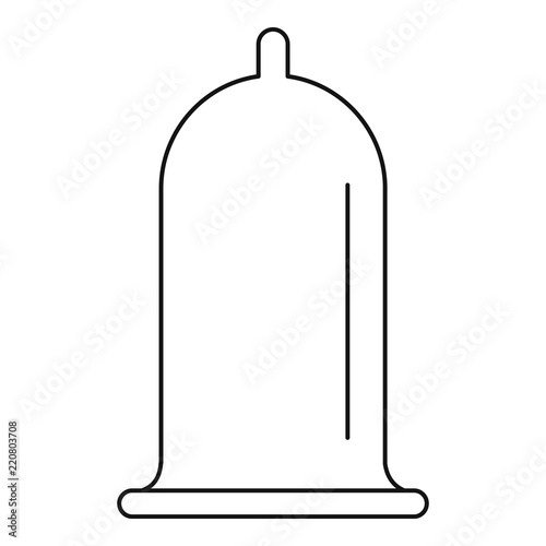 Open condom icon. Outline illustration of open condom vector icon for web design isolated on white background