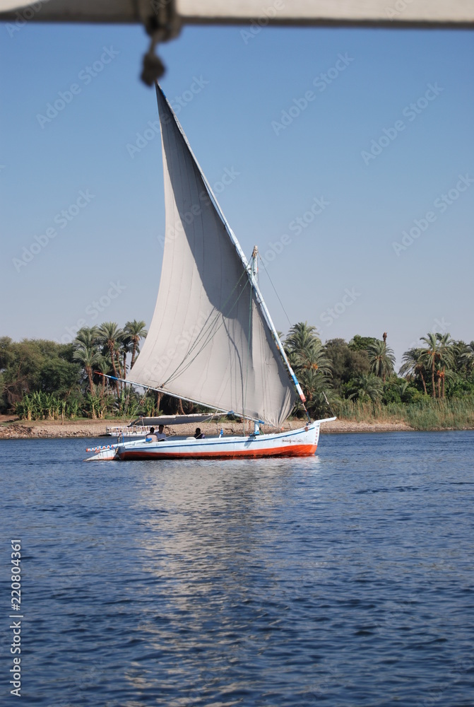 Felucca on the River Nile, Luxor, Egypt Felucca on the River Nile, Luxor, Egypt
