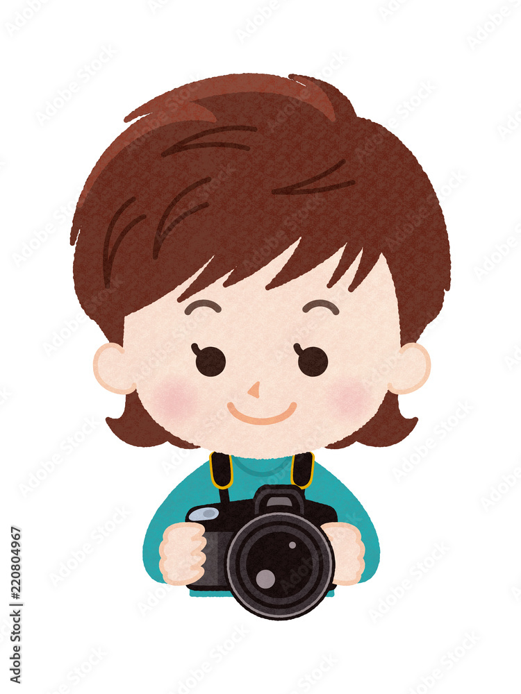 カメラマン 女性 Stock イラスト Adobe Stock