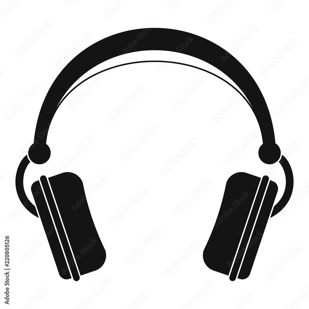 Vettoriale Stock Dj headphones icon. Simple illustration of dj headphones  vector icon for web design isolated on white background | Adobe Stock
