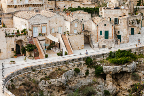 View of the ancient town of Matera (Sassi di Matera), European Capital of Culture 2019,  Basilicata, Southern Italy #220808337