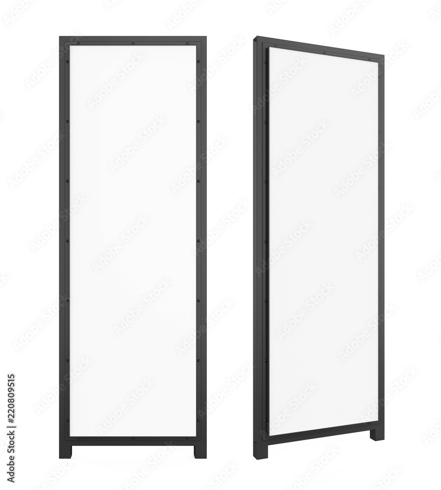 Blank Advertising Billboard Stand Isolated