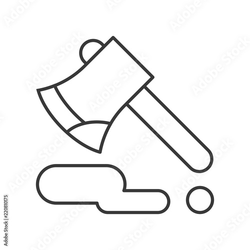 bloody Axe, murder equipment, Halloween related icon