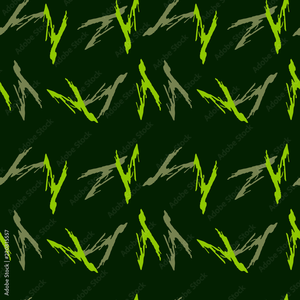 Fototapeta premium UFO military camouflage seamless pattern in in different shades of green color