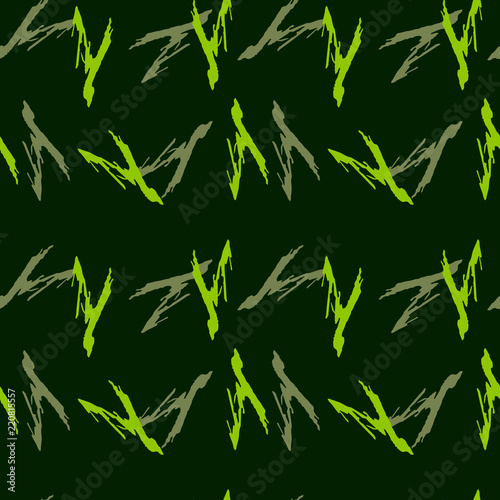 Fototapeta Naklejka Na Ścianę i Meble -  UFO military camouflage seamless pattern in in different shades of green color