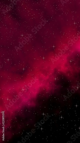 Colorful and beautiful space background. Outer space. Starry outer space texture. Templates, red background Design of websites, mobile devices and applications. 3D illustration