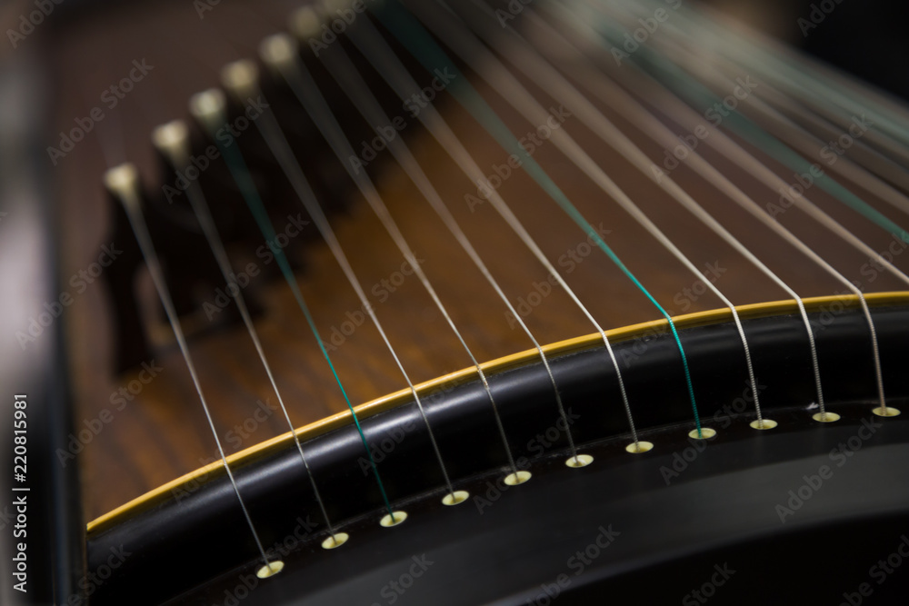 Gu Zheng. The Zheng is a traditional Chinese musical instrument. It