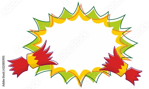 Christmas Cracker Pull with Outline Starburst Background