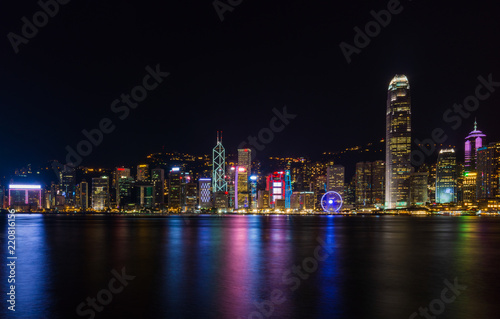 Victoria Harbour in Hong kong,Tsim Sha Tsui, Hong Kong,Landmark city view in Hongkong.