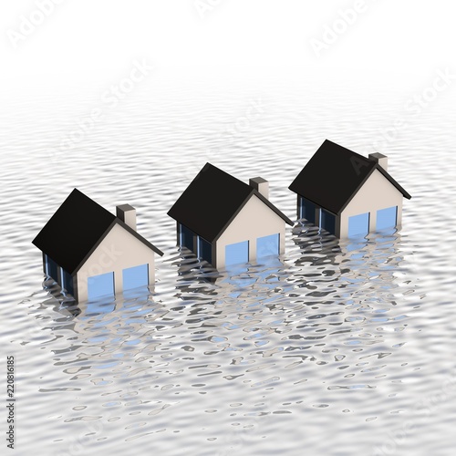 Woning onder water photo