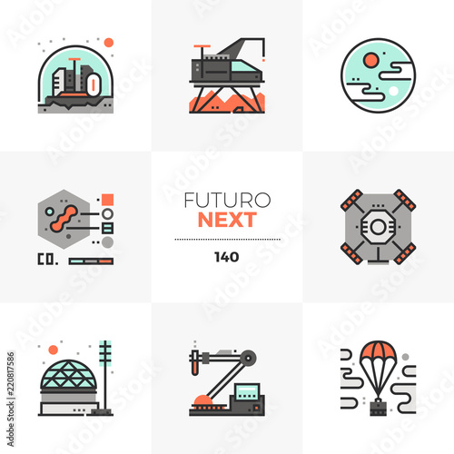 Space Exploration Futuro Next Icons