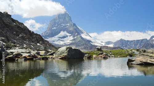 Matterhorn and Reflection in Lake 