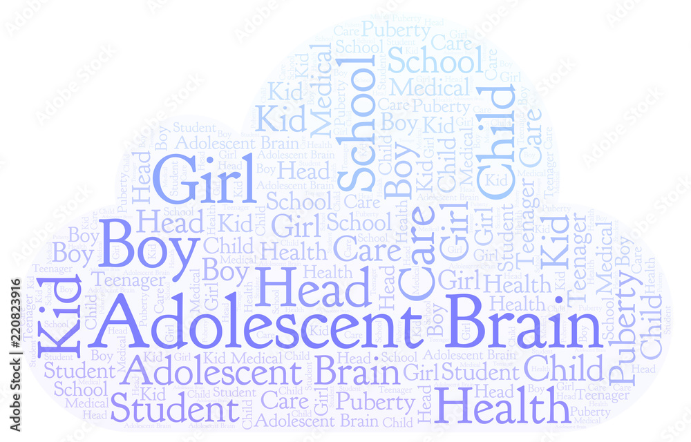 Obraz premium Adolescent Brain word cloud.